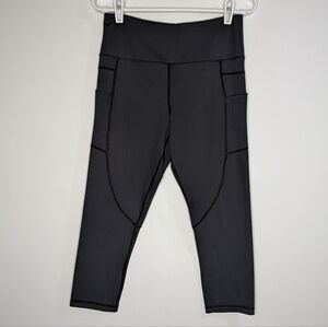Zyia Black Crop Workout Exercise Athletic Legging 8/10